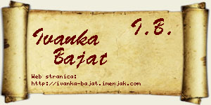 Ivanka Bajat vizit kartica